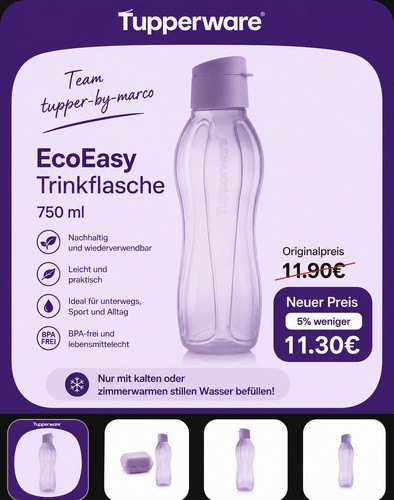 Tupperware ecoeasy borraccia - tupperware,